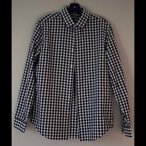 💛 Express Gingham Button Down, Black/White 💛